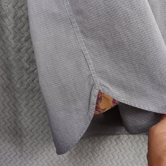 TED BAKER LONDON Men's Long Sleeve Button Down Shirt Striped Gray Size 3 Cotton - Picture 6 of 6